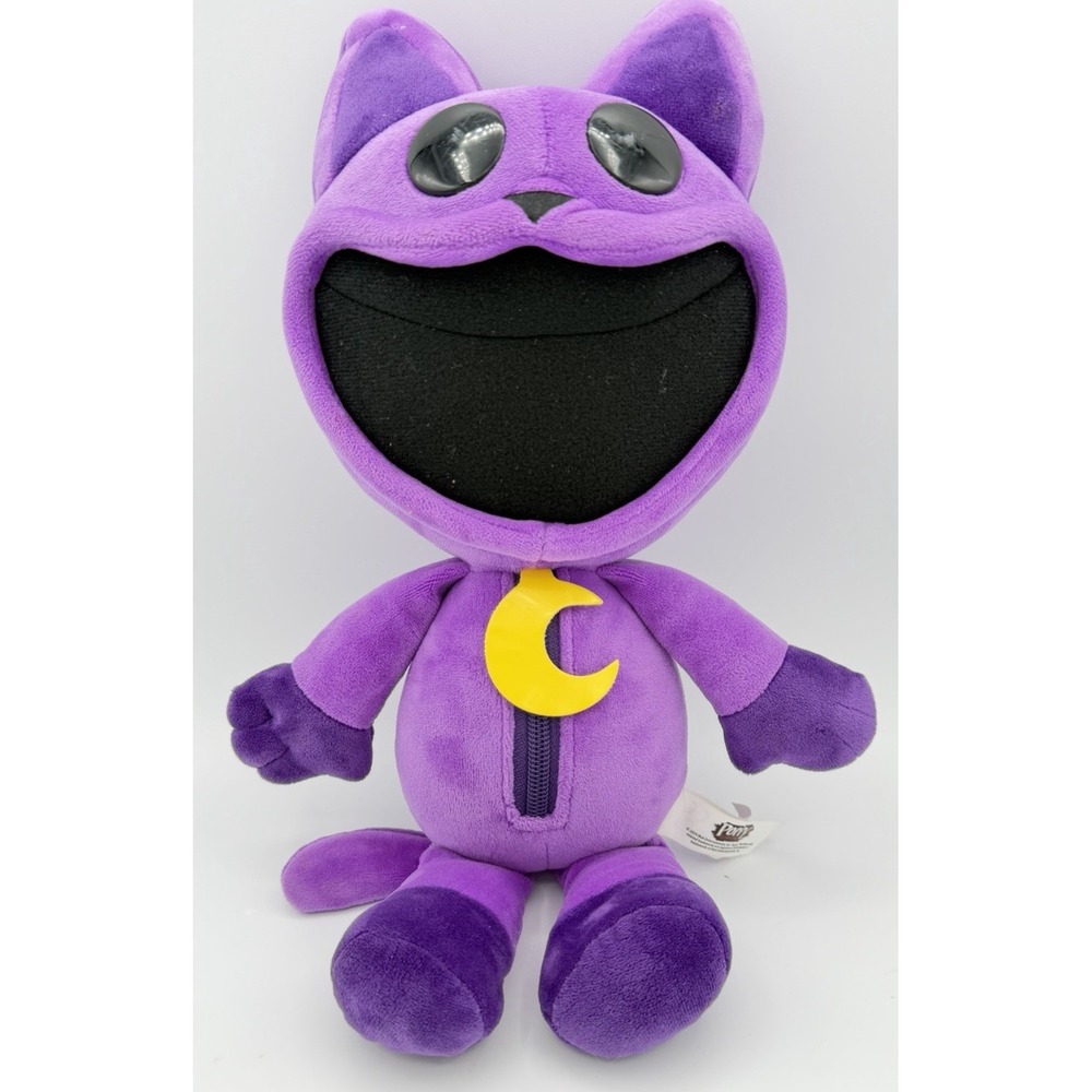 Poppy Playtime CatNap Plush Purple Cat Smiling Critters Stuffed Animal 14" Tall